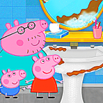 Peppa Pig Nettoyage de Salle de Bain