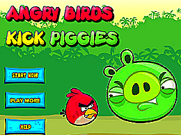 Angry birds kick piggies