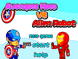 Héros Avengers vs Robot Alien