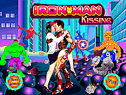 Iron man kissing