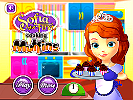Princesse Sofia prépare des muffins
