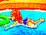 Princesse Sofia à la piscine