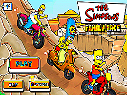Course de Moto de la Famille Simpson