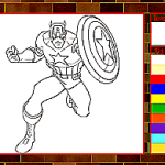 Captain America coloriage