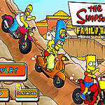 Course de Moto de la Famille Simpson