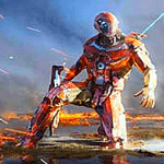 Super crime steel war hero iron flying mech robot